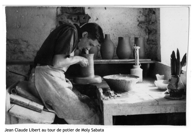 Jean Claude Libert potter at Moly Sabata